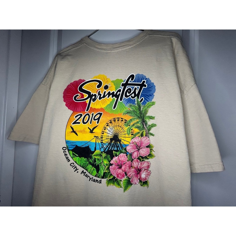 2019 Springfest Ocean City Big Graphic T-Shirt Size Mens‎ XXL